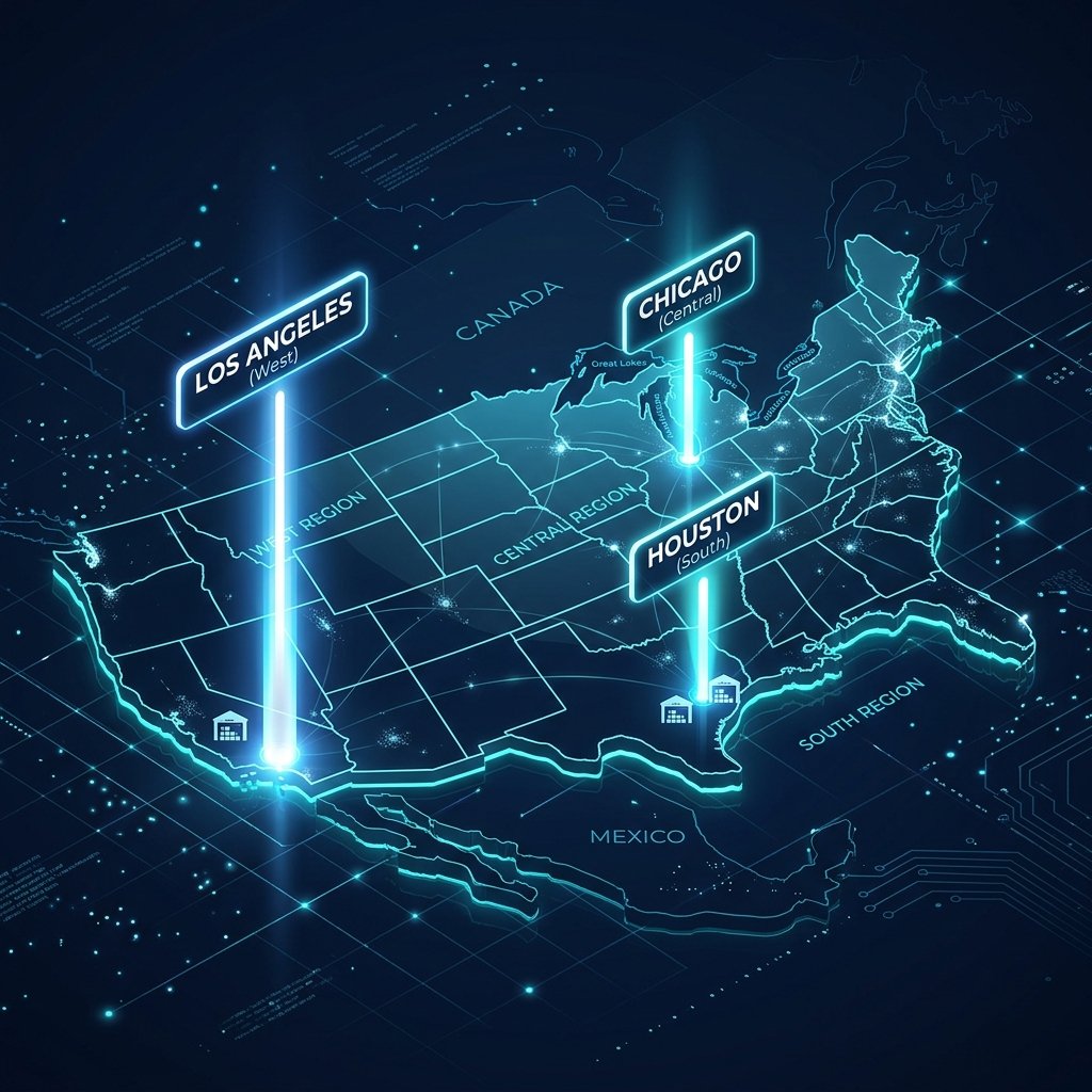 Nederlandse multi-hub logistieke kaart
